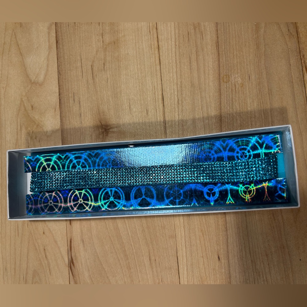 Aqua Rhinestone Choker